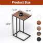 C Shaped End Table, Small Side Tables for Sofa and Bed, Couch Table That Slides under for Living Room, Bedroom, Home Office, Small Spaces