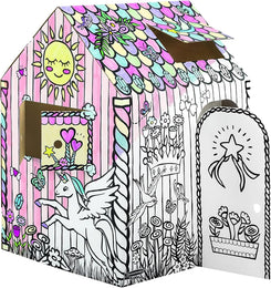 at Play Large Color in Unicorn Playhouse, Cardboard Playhouse and Life Size Craft Activity for Kids and Families