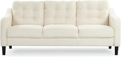 Couture Furniture Collection Nathaniel Cream Tufted 3-Seater Sofa