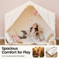 Kids Tent with Mat and Star Lights, Indoor Playhouse for Toddlers, 57"X36"X52" Large Reading Nook for Girls & Boys, Modern Bed Canopy for Kids Room