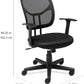 Mesh Mid-Back Adjustable-Height 360-Degree Swivel Office Desk Chair with Armrests, Lumbar Support and Easy to Assemble, Black