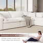 Modular Sectional Cloud Sofa Couch,L Shape 2 Seaters with Chaise Modern down Filled Sofas Detachable Couch Cushion Covers Couches for Living Room Office Apartment,White