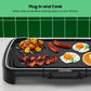 XL Electric Griddle with Removable Temperature Control, Immersible Flat Top Grill, Burger, Eggs, Pancake Griddle, Nonstick Extra Large Cooking Surface, Slide Out Drip Tray, 10 X 20 Inch