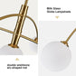 Gold Modern Chandelier 5-Light Glass Globe Ceiling Light Fixtures Mid Century Modern Sputnik Chandelier for Dining Room Kitchen Island Bedroom Living Room 41.3IN Diameter