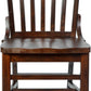 Hercules Series School House Back Mahogany Wood Dining Chair, Traditional Elegant Wood Restaurant Chair, Walnut Wood