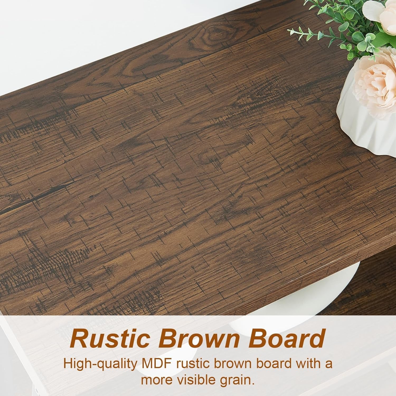 Console Table,Industrial Sofa Table with 3 Cubes,Entryway Table with Engineered Wood and Metal, Rustic 3 Tier Shelf for Hallway,Living Room,Brown,47 Inch