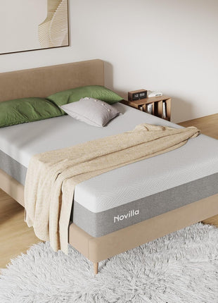 10-Inch Medium Firm Gel Memory Foam Mattress for Optimal Comfort and Pressure Relief, Conveniently Delivered in a Box